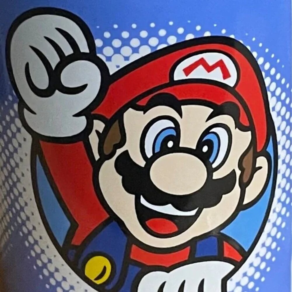 2-NINTENDO Super Mario Blue Coffee Mugs Luigi Princess Peach Ceramic Bowser game - Picture 2 of 11